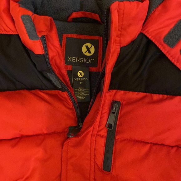 Red and Black 2T Warm winter coat. - Picture 3 of 5